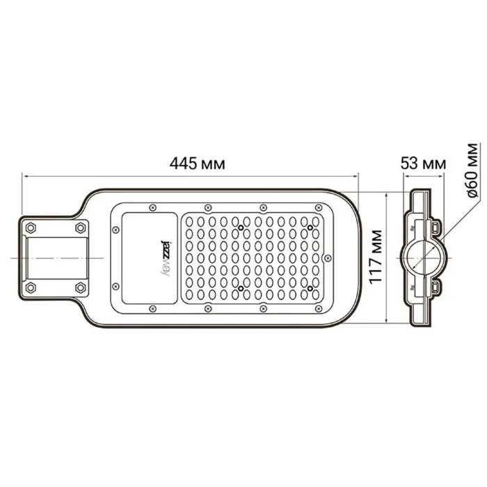 Светильник светодиодный PSL 07 80Вт 5000К IP65 AC180-260 уличный ДКУ Pro JazzWay 5041073