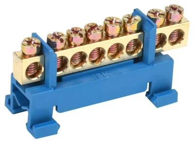 Шина нулевая на DIN-изол. &quot;Стойка&quot; ШНИ 6х9-8-С-С IEK YNN10-69-8P-K07