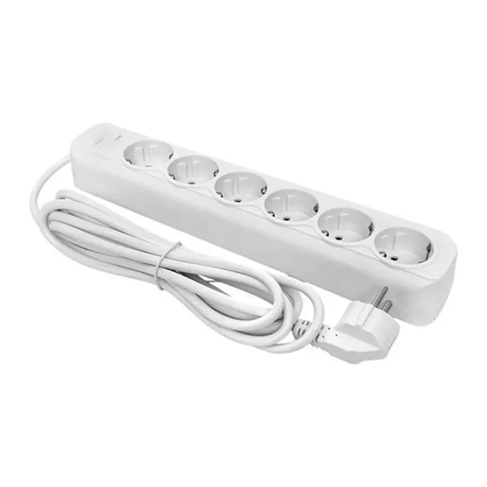 Удлинитель с сетевым фильтром 6х5м с заземл. 16А IP20 Блокбастер XL 3.2кВт ПВС 3х1 с выкл. PROxima EKF UFA16-310-6-05