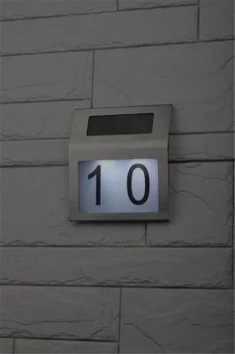 Номер дома ERAFS048-09 2LED с подсветкой солнечная батарея ЭРА Б0044249