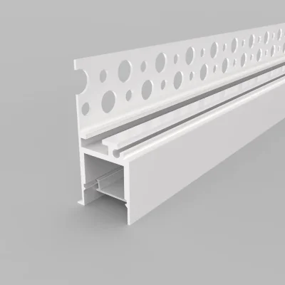 Алюминиевый профиль встраиваемый в гипсокартон 187 (белый, 2000x42,5x20 мм с рассеивателем)