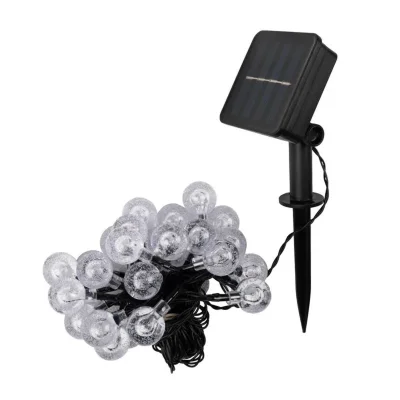 Светильник светодиодный садовый SLR-G05-30W гирлянда шарики холод. бел. на солнечн. батарее ФАZА 5033351