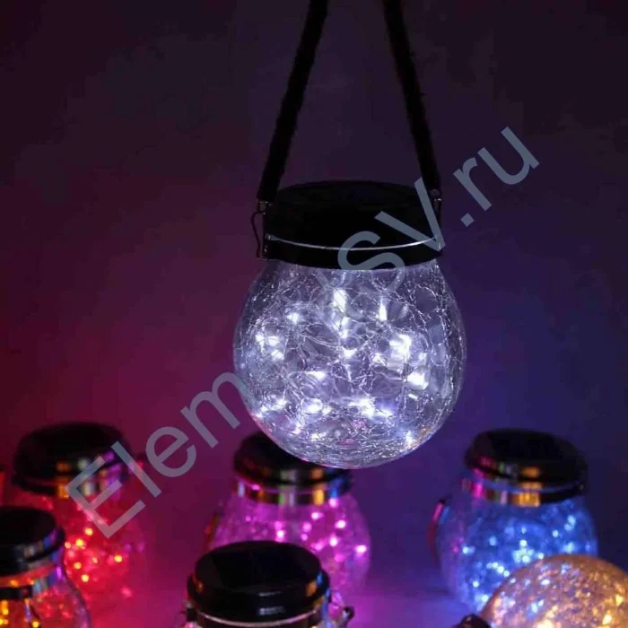 Светильник декоративный горшочек на солнечных батареях, white, GOR1