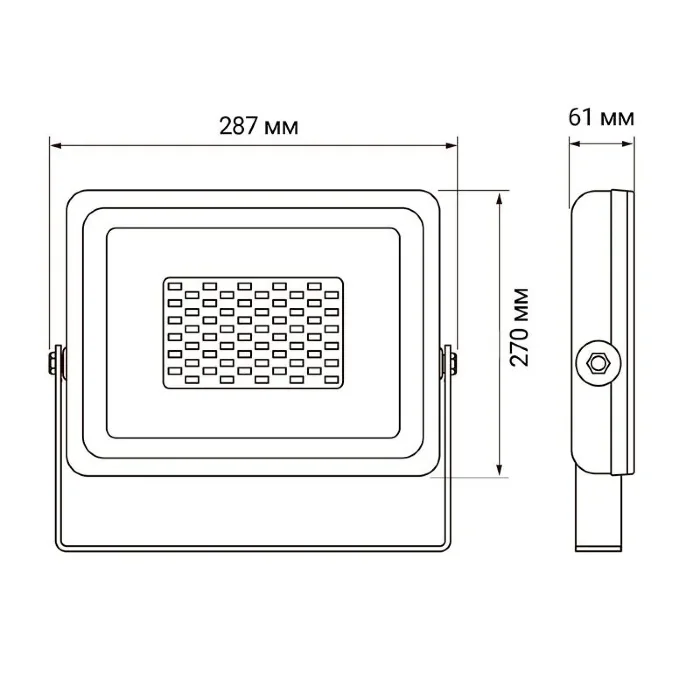 Прожектор светодиодный PFL-SC 100Вт 6500К IP65 190-260В ДО закален. матов. стекло Pro JazzWay 5001428