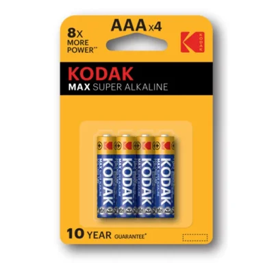 Элемент питания алкалиновый AAA/LR03 1.5В MAX SUPER Alkaline (блист.4шт) KODAK Б0005124