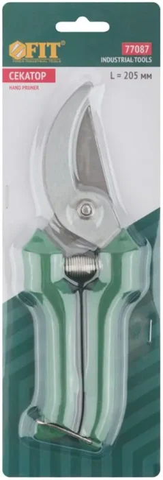Секатор режущие кромки внахлест лезвия нерж. сталь пластиковые ручки 205мм FIT 77087