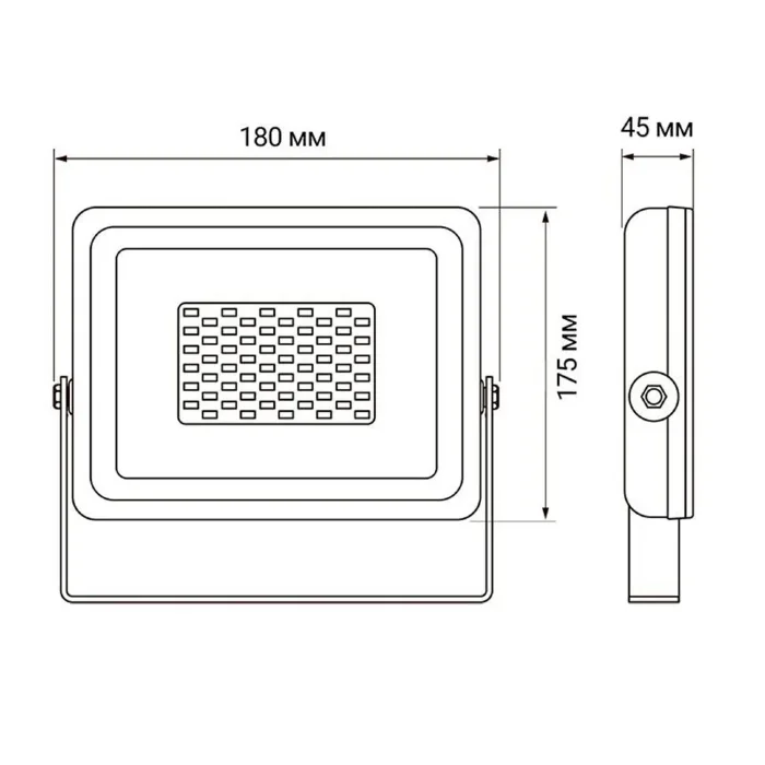 Прожектор светодиодный PFL-SC 50Вт 6500К IP65 190-260В ДО закален. матов. стекло JazzWay 5001435
