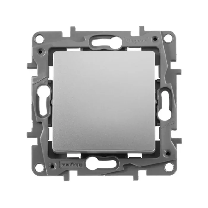 Переключатель 1-кл. СП Etika 10А IP20 250В 10AX авт. зажимы механизм алюм. IEK 672405