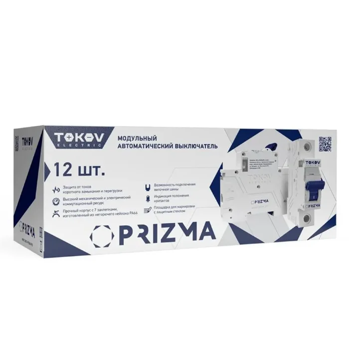 Выключатель автоматический модульный 1п C 25А 6кА PRIZMA TOKOV ELECTRIC TKE-PZ60-MCBI-1-25-C