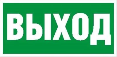 Пиктограмма &amp;quot;Выход&amp;quot; ПЭУ 010 130х260 СТ 2502000270
