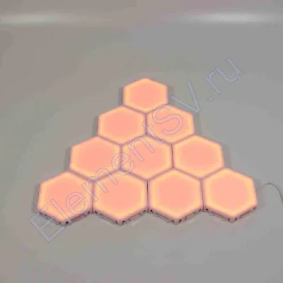 Светильник соты магнитные GOR8 (набор 10шт, 115мм, warm white)