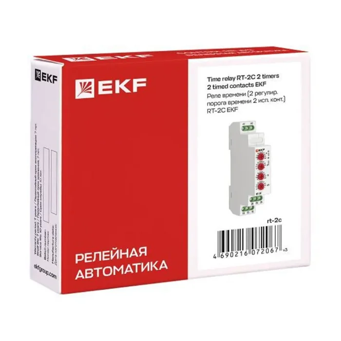 Реле времени RT-2C 2 регулир. порога времени 2 исп. конт. EKF rt-2c