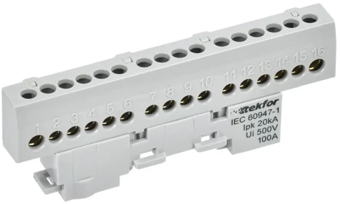 Шина L "фаза" изол. на универс. держ. 6х9-16-Ср TEKFOR IEK TF-NN10-16-KL-K03