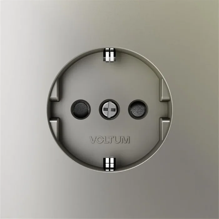Розетка 1-м СП S70 16А с заземл. защ. шторки механизм шелк Voltum VLS040204