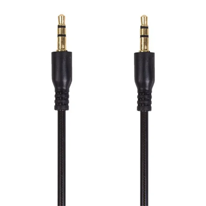 Кабель аудио AUX 3.5мм гелевый 1м черн. Rexant 18-4080