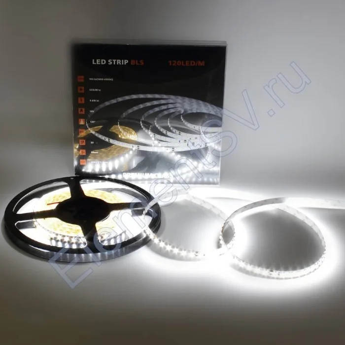 Светодиодная лента Class Premium, 2835, 120 led/m, white, 24V, IP33, A361