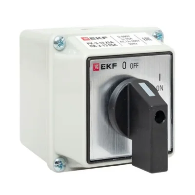 Переключатель кулачковый ПК-3-13 3П 25А &quot;ВКЛ-ВЫКЛ&quot; IP54 EKF pk-3-13-25
