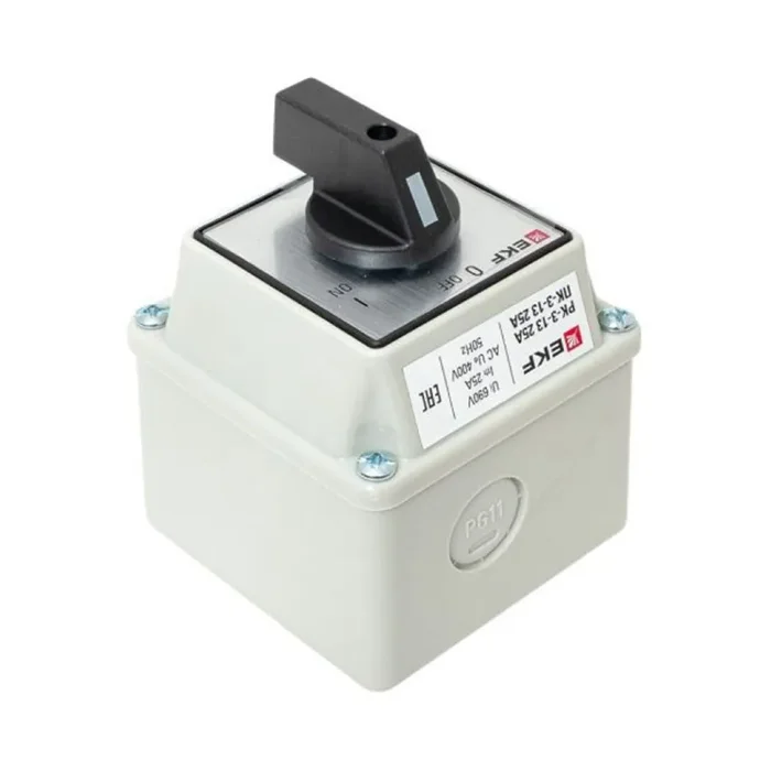 Переключатель кулачковый ПК-3-13 3П 25А "ВКЛ-ВЫКЛ" IP54 EKF pk-3-13-25