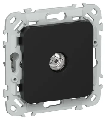 Розетка телевизионная оконечная СП FLITE РТВм-1-1-1-ФлЧ тип M экранир. механизм черн. IEK FI-A13-O-K02