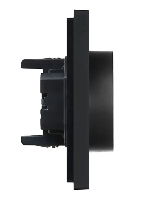 Розетка 2-м СП FORTE&PIANO FP123 16А с заземл. защ. шторки безвинт. крепл. черн. IEK FP-R24-16-1-K02