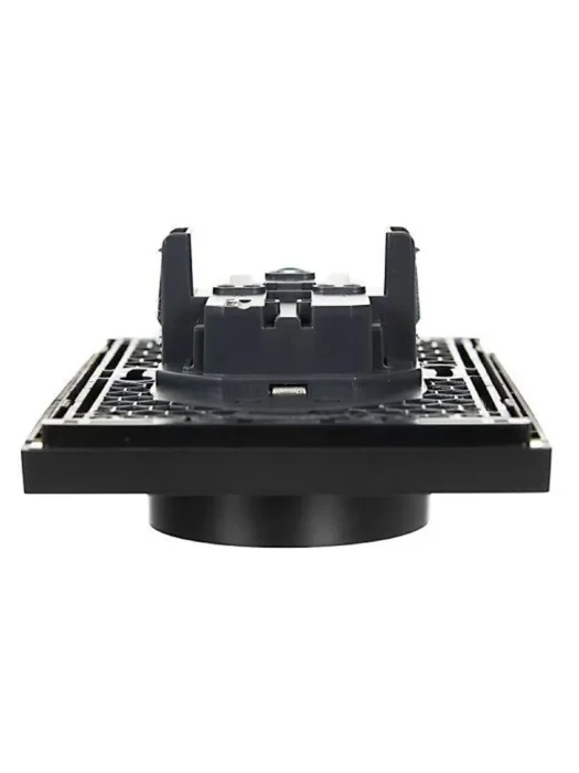 Розетка 2-м СП FORTE&PIANO FP123 16А с заземл. защ. шторки безвинт. крепл. черн. IEK FP-R24-16-1-K02