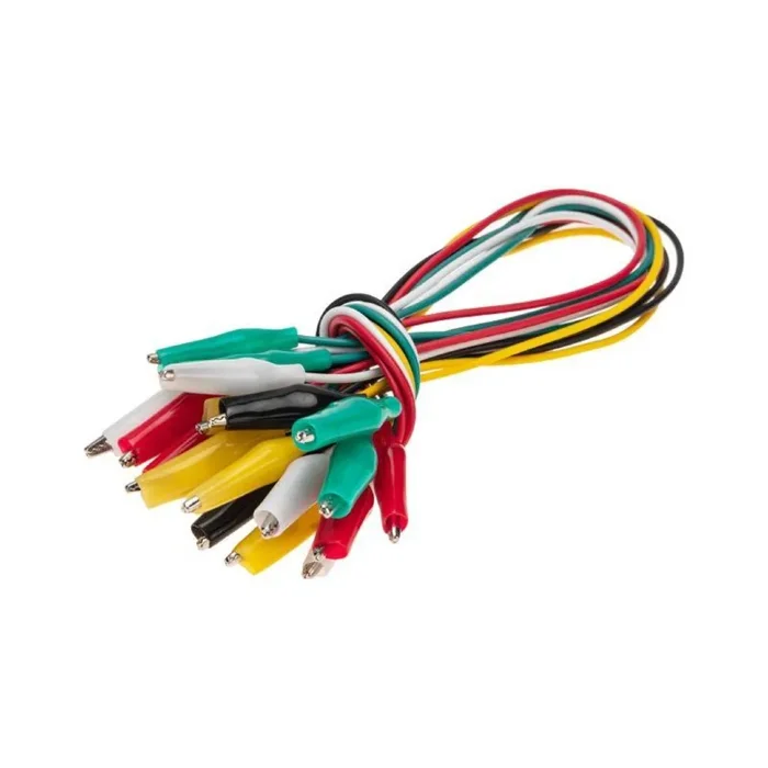 Зажим &quot;крокодил&quot; 5А 40мм с проводом 10 пар Rexant 16-0036