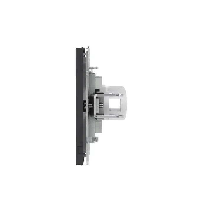Розетка компьютерная 2-м KANT RJ45 кат.5E без шторки черн. уголь DKC 7012664