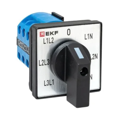 Переключатель кулачковый ПК-1-64 10А для вольтметра EKF pk-1-64-10