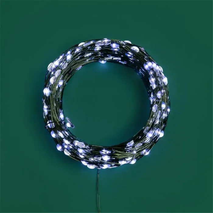 Гирлянда светодиодная "Роса" 50м 500LED бел. IP20 230В с контроллером провод зел. Neon-Night 303-285