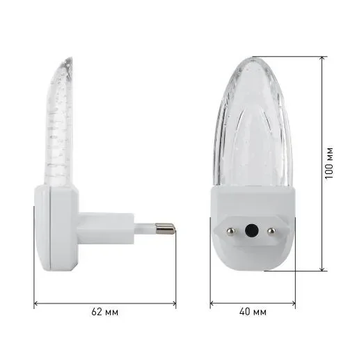 Светильник NN-619-LS-W ночник "Пузырьки" от сети с сенсором бел. ЭРА Б0019103