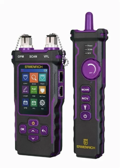 Тестер кабельный многофункциональный NetGeeks NP60 фиолет. Ermenrich 84551