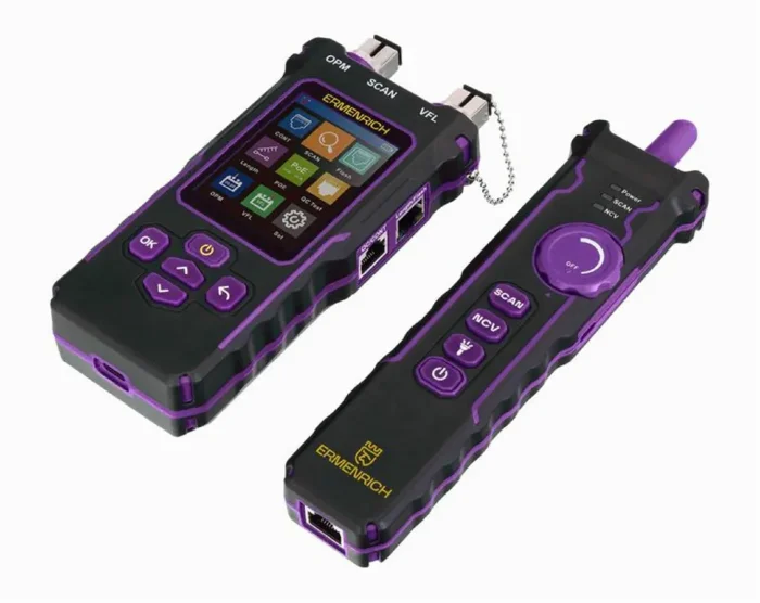 Тестер кабельный многофункциональный NetGeeks NP60 фиолет. Ermenrich 84551