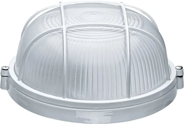 Светильник ЛОН 94 803 NBL-R2-60-E27/WH 1х60Вт E27 IP54 (аналог НПБ 1302 бел. круг с решеткой 60Вт) Navigator 94803