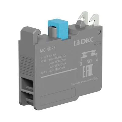Блок контактный с клеммными зажимами под винт нормально-открытый DKC MC-NOPS