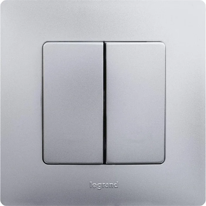 Выключатель 2-кл. СП Etika 10А IP20 250В 10AX авт. зажимы механизм алюм. IEK 672402