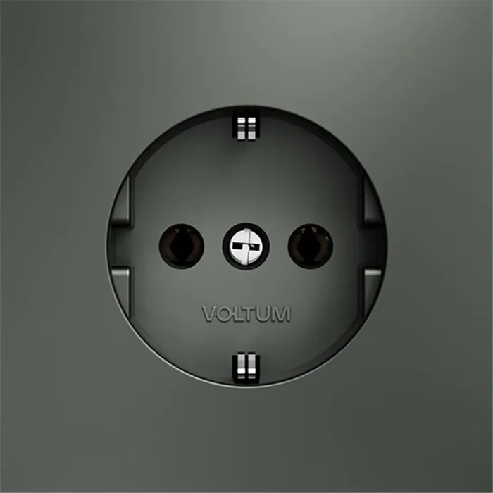 Розетка 1-м СП S70 16А с заземл. механизм титан Voltum VLS040106