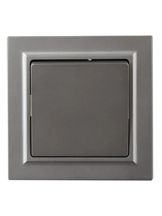 Выключатель 1-кл. СП BRITE ВСР10-1-0-БрС 10А в сборе сталь IEK BR-V10-0-10-K46-F