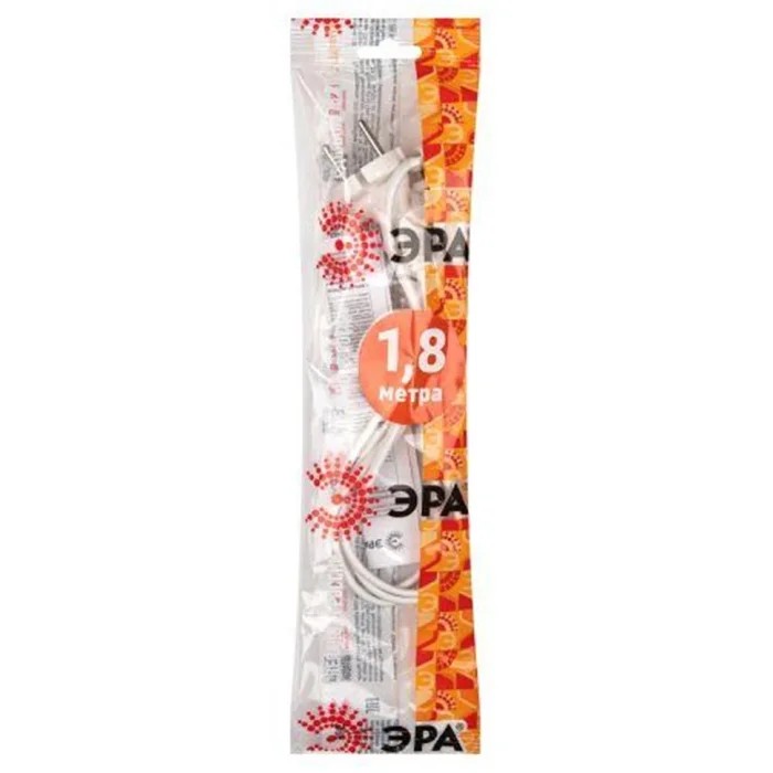 Шнур для бра 1.8м ШВВП 2х0.75 бел. UX-ШВВП-2x0.75-1.8m-W ЭРА Б0051341