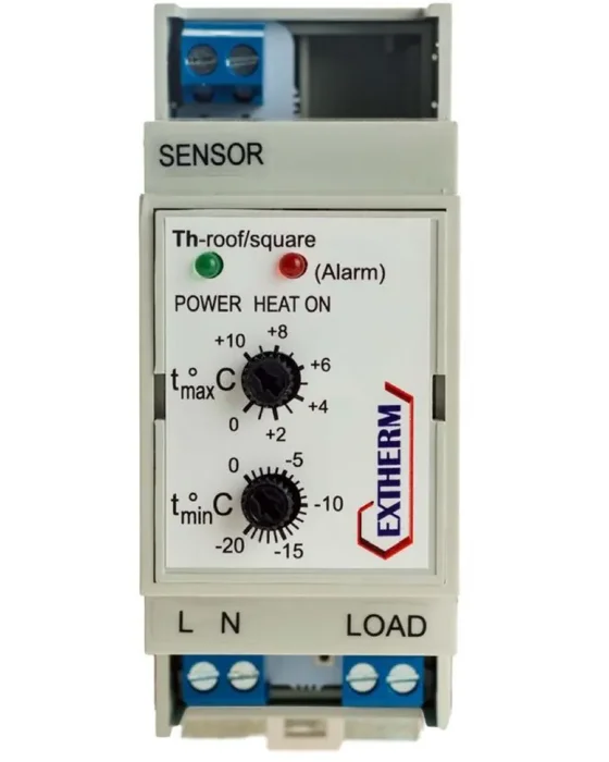 Термостат для управления системой электрообогрева на кровлях/площадках по темпер. воздуха EXTHERM Th-roof