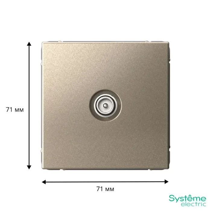 Розетка телевизионная оконечная TV ArtGallery 1дБ механизм шампань SE GAL000591