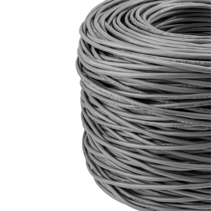 Кабель витая пара F/UTP кат.5e 4х2х24AWG solid CCA PVC INDOOR омедненный сер. (м) PROCONNECT 01-0142-3