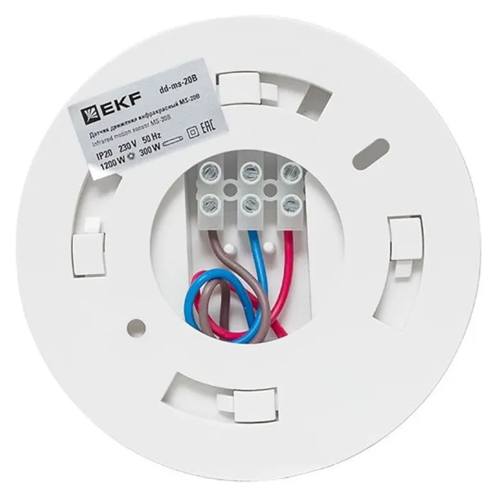 Датчик движения (ИК) MS-20B (ДД) потолоч. 1200Вт 360град. до 6м IP20 EKF dd-ms-20B