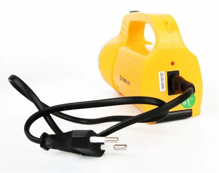 Фонарь аккумуляторный LED3819CSM 9LED + 12SMD 2 режима аккум. SLA 220В желт. Ultraflash 12860