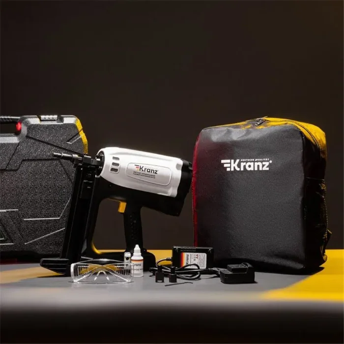 Пистолет гвоздезабивной газовый монтажный GN100 100Дж длина гвоздей 15-40мм d2.7-3мм KRANZ KR-16-1655