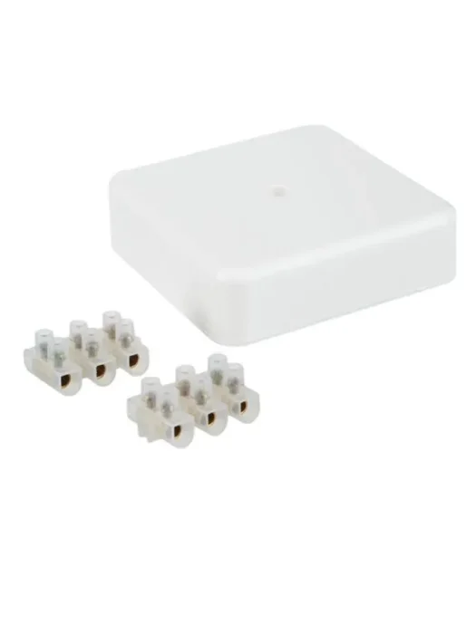 Коробка распаячная ОП 75х75х20 IP40 КМ41212-01 (6 клем. 6кв.мм) бел. IEK UKO10-075-075-020-K01