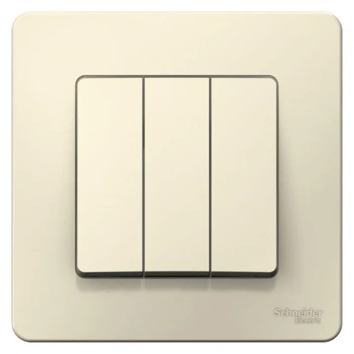 Выключатель 3-кл. СП Blanca 10А IP20 (сх. 1+1+1) 250В молочн. SE BLNVS100502