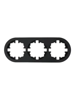 Рамка 3-м OSEN горизонт. круглая черн. бархат LEZARD 744-4200-148