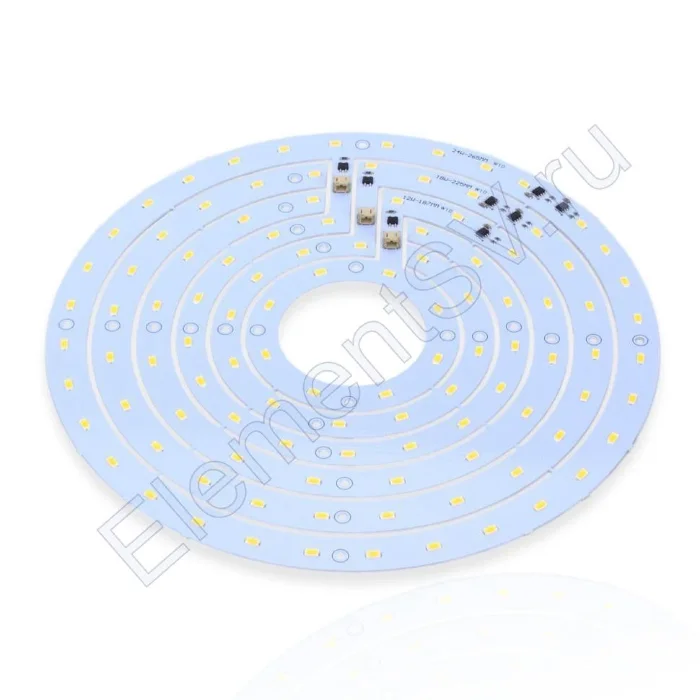 Светодиодная матрица 5730, 48/36/24 led, 220V, 24/18/12W, Ф265/225/187mm, D203, warm white