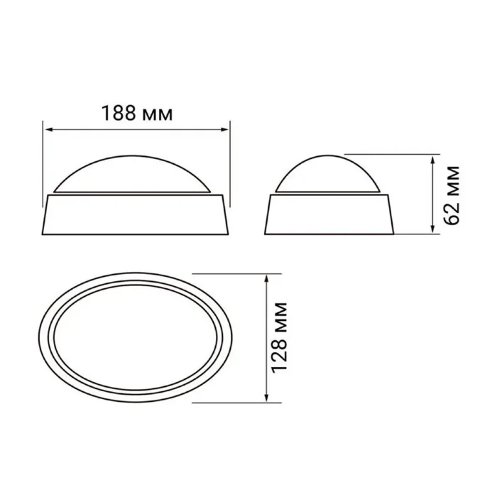 Светильник светодиодный "Банник" PBH-PC-OA 12Вт 4000К IP65 ЖКХ ДБП пылевлагозащ. JazzWay 1024602A