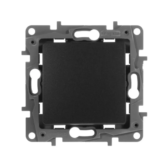 Переключатель 1-кл. СП Etika 10А IP20 250В 10AX авт. зажимы механизм антрацит IEK 672605